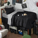 Bedsure Twin XL Comforter Set - 5 Pieces Reversible Black Bedding, Twin XL Size Bed Set for All Seasons, Bed in a Bag with Down Alternative Comforter, Sheets, Pillowcase & Sham