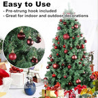 GameXcel Christmas Balls Ornaments for Xmas Tree - Shatterproof Christmas Tree Decorations Small Hanging Ball Wine Red 1.6 Inch x 36 Pack