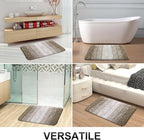 OLANLY Bathroom Rug Set 2 Piece, Soft Absorbent Microfiber Bath Rug Set, Non-Slip, Machine Wash Dry, Plush Shaggy Bath Mats for Bathroom (30"x20"+24"x16", Coffe)