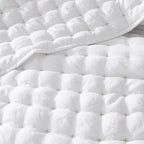 WDCOZY White California Cal King Size Quilt Bedding Sets with Pillow Shams, Oversized Lightweight Soft Bedspread Coverlet, Quilted Blanket Thin Comforter Bed Cover, 3 Pieces, 116x106 inches