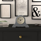 JONES CLOCKS® Speakeasy Mantel Clock | Classic Napoleon’s hat Design | French Navy | Contemporary Classic Style for Desk, Table, Shelf or Bedside
