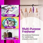 Berry Closet Deodorizer Odor Eliminator | Lasts 4 Months (6 Pack) | Scented Wardrobe and Closet Freshener Odor Eliminator | Eco-Friendly | Drawer Sachets and Small Space Air Freshener by Perfa