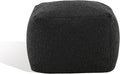 SAFAVIEH Couture Collection Samuels Black Boucle Ottoman Square Pouf (Fully Assembled)