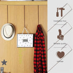 Hotop 15 Inch 6 Pcs Wreath Hangers for Front Door Over The Door Hanger Hooks Steel Wreath Doors Hangers Clothes Towel Hooks Holder for Christmas Halloween Front Decorations Welcome Sign(Bronzed)