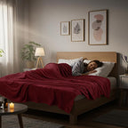 Utopia Bedding Fleece Blanket Twin Size Burgundy 300GSM Luxury Anti-Static Fuzzy Soft Microfiber Bed Blanket (60x80 Inch)