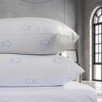 Calvin Klein Cooling Knit 20" x 28" Standard/Queen Size Set of 2 Bed Pillows for Sleeping, White