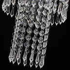 Arc Floor Lamp for Living Room Modern Floor Lamp with Remote Control,Dimmable Crystal Floor Lamps Black Standing Lamp with 10 Color Temperature Tall Chandelier Floor Lamps for Bedroom Corner