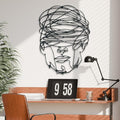 Overthinking Man Metal Wall Decor, Abstract Geometric Face Sculpture, Modern Line Art for Living Room, Office, Bedroom, and Contemporary Home Decor , Unique, Thought-Provoking Artwork for Minimalist Interiors (24 x 18 inches)