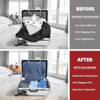 SUOCO Travel Vacuum Bags with Portable Electric Pump, 14 Combo (4L/4M/6S) Compression Packing Seal Cubes for Clothing Suitcase Luggage Organizer, Space Saver Clothes Storage Bags
