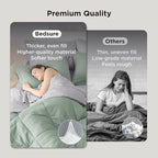 Bedsure Sage Green Twin Comforter Sets - 5 Pieces Reversible Twin Bedding Sets for College, Sage Green Extra Long Bed Set Twin with Comforters, Sheets, Pillowcase & Sham