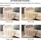 lifein Chenille Throw Blanket 60x80 - Soft Boho Knitted Blanket for Couch Cozy Farmhouse Decor Bed Throw, Lightweight All Season White/Cream Blanket, Decorative for Living Room Bedroom Spring Decor
