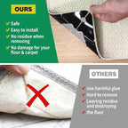 32 PCS Carpet Tape,Non Slip Carpet Pads for Area Rugs on Hardwood Floors,Laminate,Tile,LVP Floors,Reusable and Removable Rug Corner Pads with No Residue