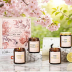 Candles for Home Scented, 4 Pack Soy Candle Non Toxic, Aromatherapy Candles with Lavender Thyme,Magnolia & Sandalwood,Amber Patchouli,Lemon Eucalyptus - Candle Gifts Set for Women & Valentine's Day