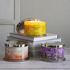 HomeWorx by SLATKIN + CO. Candle- Sea Salt Lavender, 18 oz. 4-Wick Premium Scented Candle - 30-55 Hours Burn Time