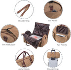 seyfocnia Convertible Travel Garment Bag,Carry on Garment Duffel Bag for Men Women - 2 in 1 Hanging Suitcase Suit Business Travel Bag