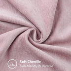decorUhome Spring Chenille Soft Cozy Throw Pillow Covers 12x20 Set of 2 Modern Farmhouse Boho Velvet Decorative Pillow Cases with Stitched Edge for Couch Sofa Bed Home Valentines Decor, Blush Pink