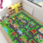 Kids Carpet Car Play Rug, City Life Traffic Road Kids Rug Playmat,Non Slip Children Educational Game Car Mat Area Rug for Playroom Baby Toddler Boys Bedroom Classroom (78.7X59 INCH, Style 1)
