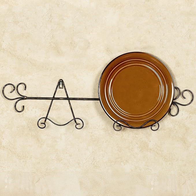 Touch of Class Galla Horizontal Plate Rack - Antique Bronze - Two Plates