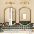 GETINLIGHT Inlight 20" Wide 3-Light Gold Bathroom Vanity Light with Clear Ribbed Glass Shade, Bulb Not Included, IN-0444-3-GD