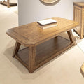 Liberty Furniture Carolina Park Rectangular Cocktail Table for Living Room - Amber Brown Oak