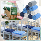 Newwiee 12 Pcs Fleece Throw Blankets Bulk 50'' x 60'' Oeko-tex Standard 100 Certified Spring Outdoor Wedding Guest Blankets Lightweight for Sleepover Donation Lap Pet Sofa Home (Blue Shades)