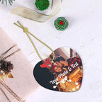 Custom Christmas Ornament Personalized Photo Ornaments for Christmas Tree 2025 Customized Picture Text Personalized Christmas Home Decoration Hanging Xmas Decor for Couples Family Wedding
