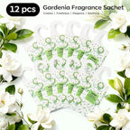 MYARO Large Hanging Sachets Scented for Home 12 Pcs Potpourri Bags Long Lasting Air Freshener for Closet Drawer Car House (White Gardenia)