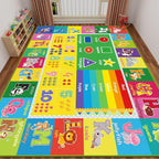 ABC Carpet, Kids Rugs for Playroom, Educational Play Mat for Kids, Preschool Rugs with ABC, Numbers, Animals Learning Carpet for Bedroom Playroom Classroom Baby Toddler Children (Yellow, 78.7X59 INCH)