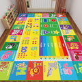 ABC Carpet, Kids Rugs for Playroom, Educational Play Mat for Kids, Preschool Rugs with ABC, Numbers, Animals Learning Carpet for Bedroom Playroom Classroom Baby Children (Yellow, 118X78.7 INCH)