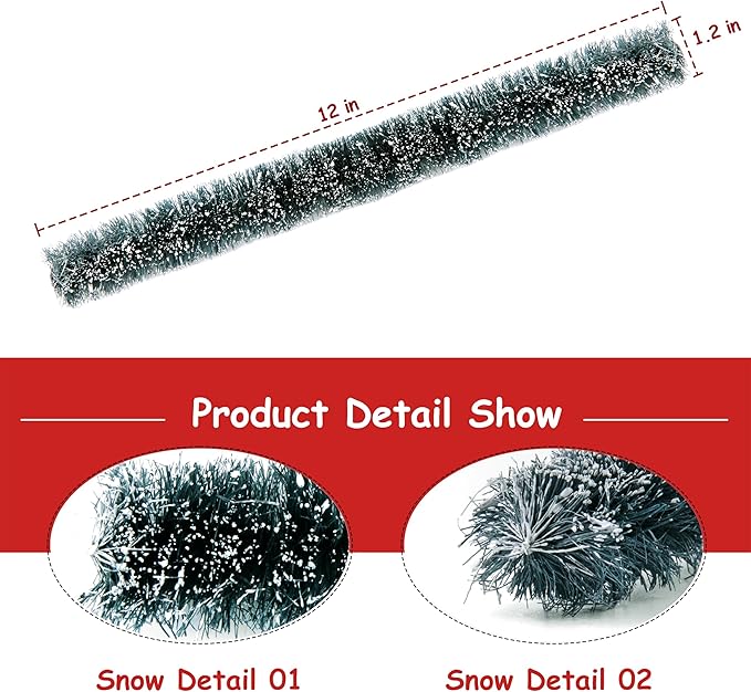 Suitable for All Your Christmas DIY, The Village Series Flexible Sisal Hedge, Can Be Shaped to Suit Your Landscape, 12 inches Long?One Pack of Four