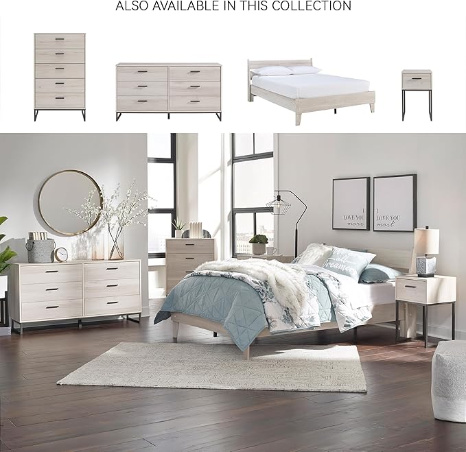 Signature Design by Ashley Socalle 6 Drawer 59" Dresser, Beige