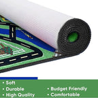 KIDCARPET.COM Total Transportation Play Mat Rug | Interactive Activity Carpet for Preschool Playroom Toy Car Track, 7'6" x 12'