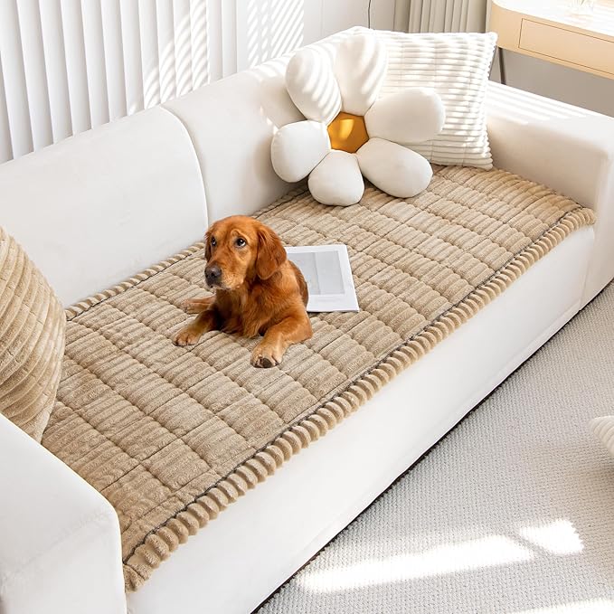 Mivnue Pet Couch Cover, Couch Covers for Dogs, Washable Dog Sofa Covers Couch Protector, Fuzzy Non Slip Couch Slipcover Pet Friendly