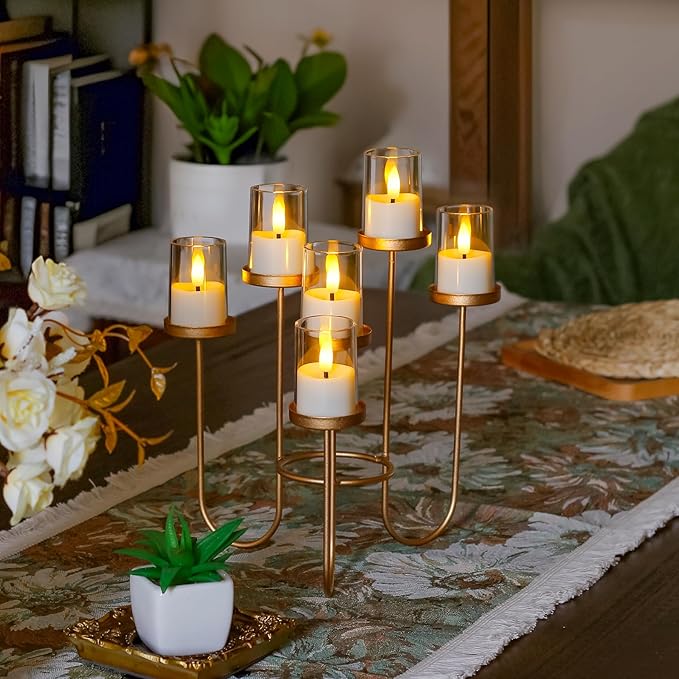 8pcs Battery Operated 1.7" x2.5" Clear Acrylic Remote LED Tea Lights, Flameless 2/4/6/8h Timer Fake Ivory Bulk Votive Candles with Batteries, Flickering Warm Light Pure Plastic Tealights