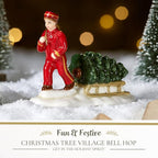 Spode Christmas Tree Miniature Village Bell Hop Figural Decoration, Holiday Figurine, Festive Tabletop Christmas Décor, Seasonal Home & Holiday Decoration Accent for Display