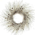 Winter Birch Pinecone Wreath - 26 Inch Winter Front Door Wreath with Pinecone Needle for Front Door or Indoor Home Wall Window Christmas Decor