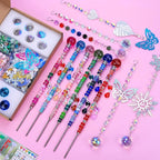 VICTLOV Crystal Suncatcher Making Kit, 340 Pieces with Beads, Snowflakes, Butterflies, Glass Balls for Garden Decoration, DIY Outdoor Hanging Ornaments (340Pcs Crystal Ball+Pendant)