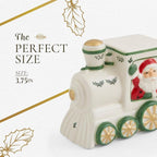 Spode Christmas Tree Miniature Village Figural Decoration, Snowy Christmas Village Set, Décor - Festive Decorations for Indoor Display, Collectible Figurines & Holiday Table Accents (Train)