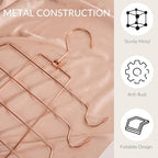 ZEDODIER 2 Pack Tank Top Hanger Space Saving, Bra Hangers for Closet Organizer, Hanging Bra Organizer Tank Tops Holder with 16 Hooks, Closet Organizers and Storage Small Space Solutions, Rose Gold