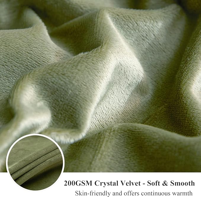 XeGe Plush Shaggy Duvet Cover Set, Luxury Soft Crystal Velvet Fluffy Furry Bedding Sets 3 Pieces(1 Faux Fur Fuzzy Comforter Cover + 2 Faux Fur Throw Pillow Shams), Zipper Closure (King, Sage Green)
