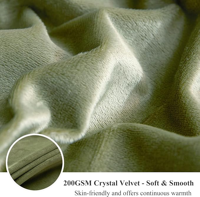 XeGe Plush Shaggy Duvet Cover Set, Luxury Soft Crystal Velvet Fluffy Furry Bedding Sets 2 Pieces(1 Faux Fur Fuzzy Comforter Cover + 1 Faux Fur Throw Pillow Sham), Zipper Closure (Twin, Sage Green)