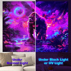 NYZE Astronaut Space Tapestry for Bedroom, Glow in the Dark Room Decor Wall Tapestries, Cool Galaxy Planet Wall Hanging, Wall Hanging for Men Guys Gamer Room Dorm Living Room 59in×51in