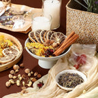 4 Set Spring Clean Potpourri Bags Stovetop Simmering Mix Potpourri Instruction and Sticker Floral Fruity Cinnamon Natural Air Freshener Sachet for Party Craft DIY Gift Housewarming Hostess