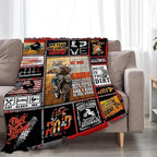 Motorcycle Blanket for Boys Girls Women Men Dirt Bike Gifts Motorcycle Throw Blanket Plush Cozy Flannel Fleece Ultra Soft Fuzzy Blankets 50"X40"
