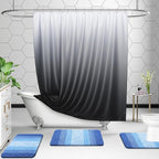 OLANLY Bathroom Rug Set 2 Piece, Soft Absorbent Microfiber Bath Mats and U-Shaped Contour Toilet Rug, Non-Slip, Machine Wash Dry, Shaggy Bath Mats for Bathroom (30"x20"+24"x20", Light Royal Blue)