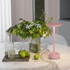 2 Pack Rechargeable Cordless Table Lamps, Portable 5000mAh Outdoor Table Light, 3 Color Stepless Dimming LED Table Lamp with Memory Function, for Home/Dinner/Patio/Restaurant.(Pink)
