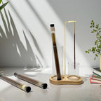 Glass Incense Holder, 2 in1 Incense Sticks Burner Holder with Storage,Hang Upside Down Incense Holder for Sticks with Glass Ash Catcher for Meditation Yoga Spa Room Decor