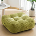 8" Washable Floor Pillow Cushion for Adults, Meditation Cushion Pillow, Large Square Floor Sitting, Removable Tufted Corduroy Cover, for Tatami Living Room or Yoga, 22x22 Inch, Machine Washable