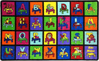 SAFECASTLE Kids Carpet My ABC Place Alphabet Rug 5'4" x 7'8"– Educational ABC Learning Area Rug – Colorful Classroom Rug for Kids, Toddlers, Preschool, Nursery, Playroom, Daycare & Children’s Bedroom