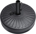 HOMSHADE 80lbs Patio Umbrella Stand, H12 Heavy Duty Base for Outdoor Market Umbrella, Fillable Weights with High-Density HDPE Material for Outside Patio(Black,Round)